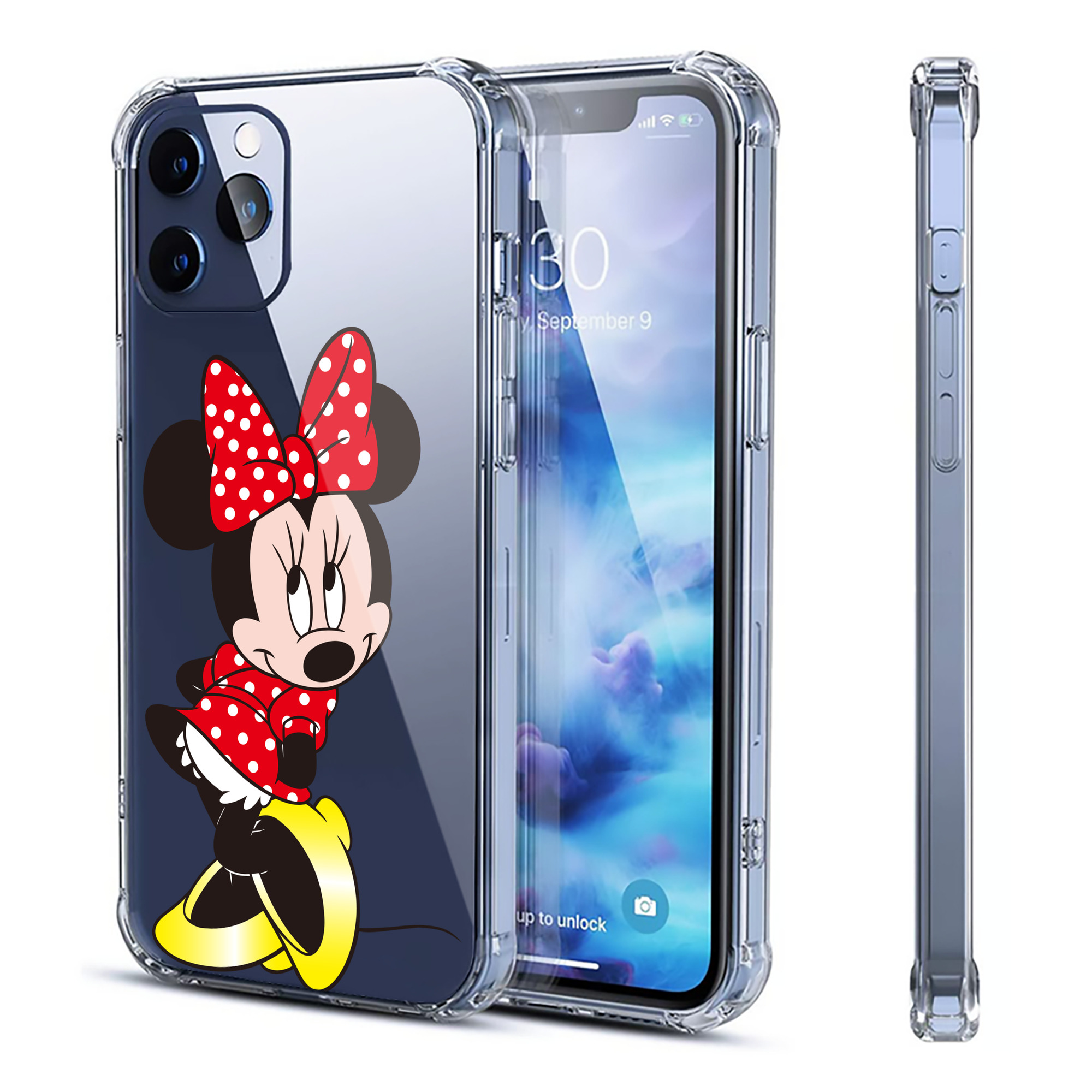 （画像用） ミッキーマウス Mickey Mouse 【iPhone 12シリーズ対応】透明スマホケース（クリアソフトケース）